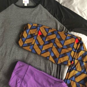 EUC LuLaroe Bundle, XXS Irma OS leggings